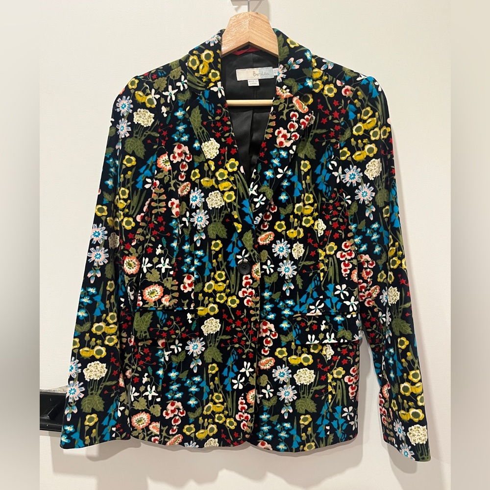 Floral Velvet Blazer
